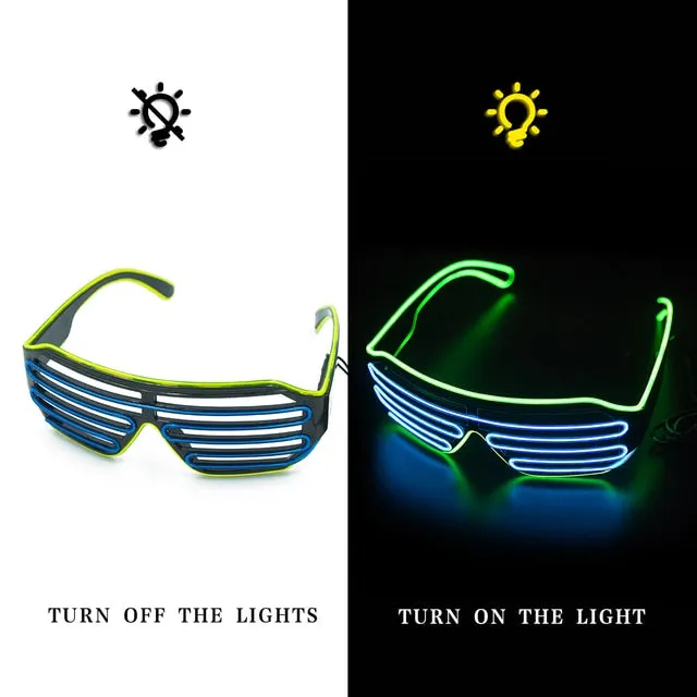 Glow in the dark sunglasses