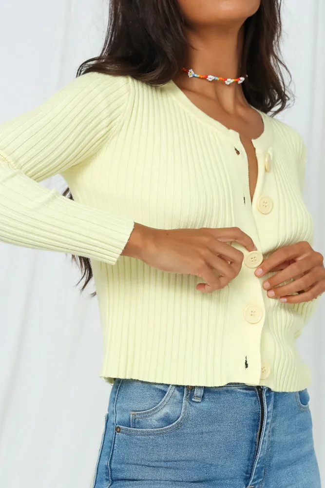 Glowing In The Dark Cardigan Yellow