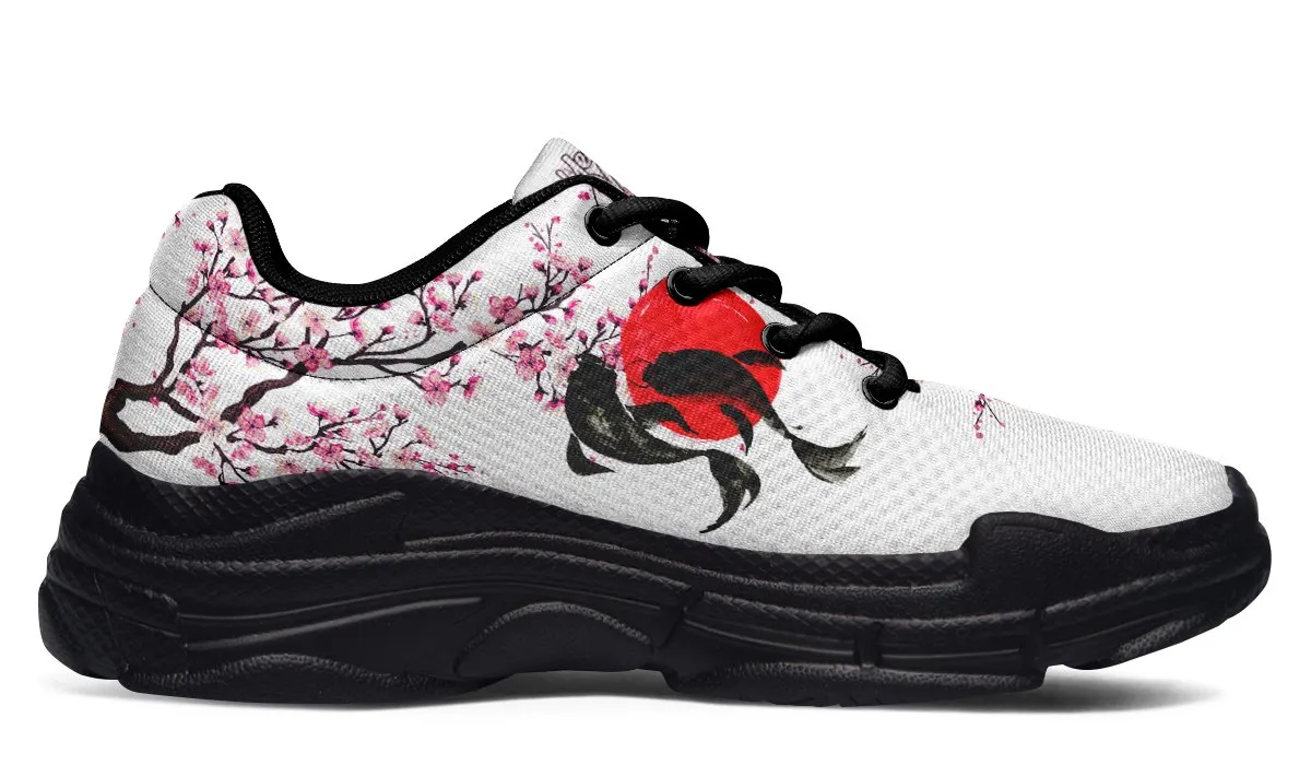 Glowing Koi And Cherry Blossom