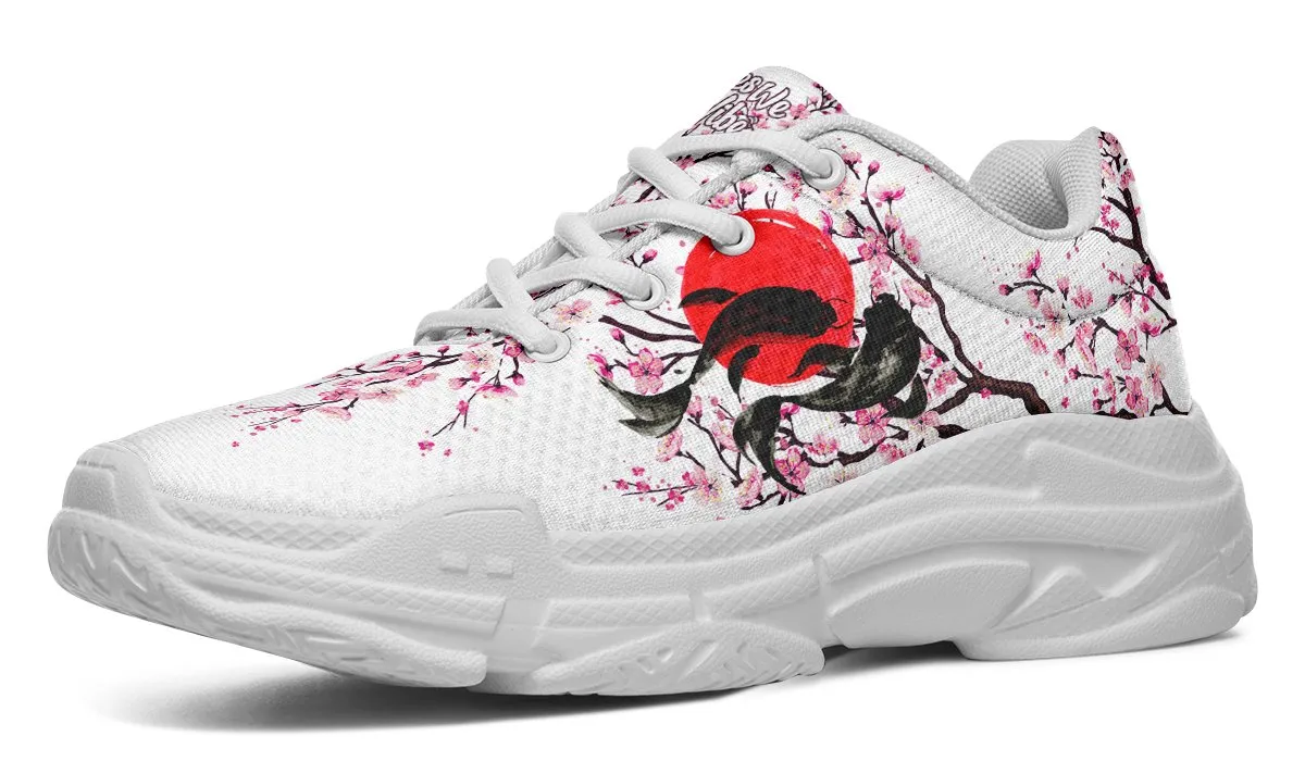 Glowing Koi And Cherry Blossom