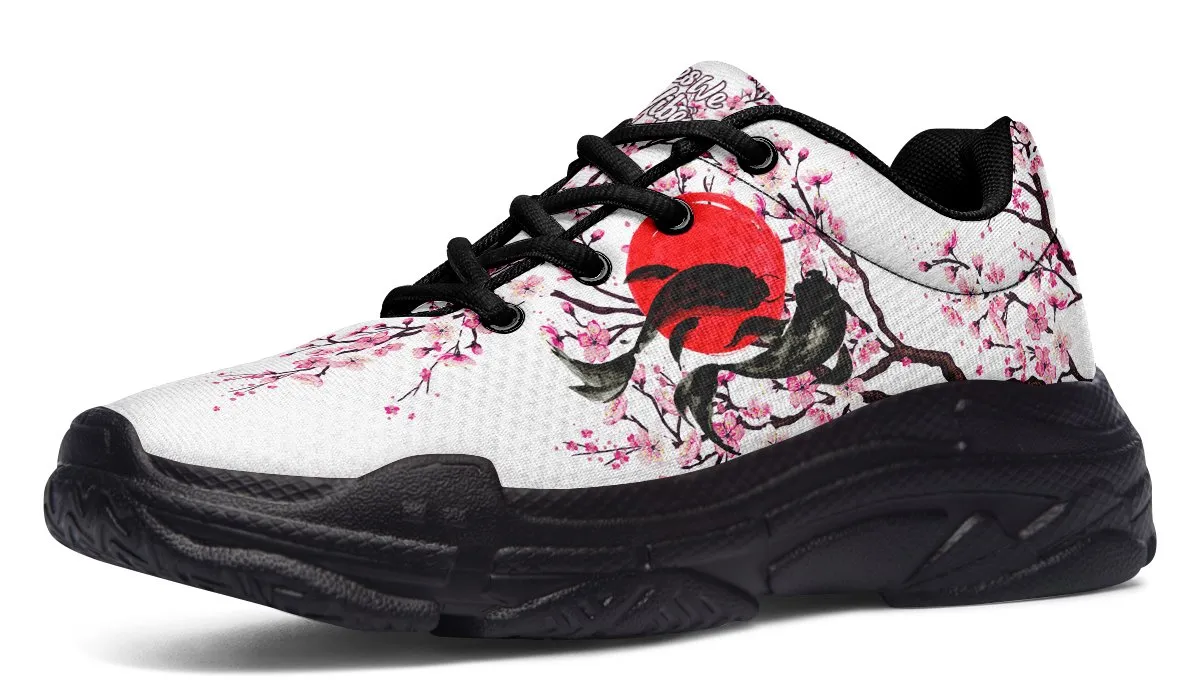 Glowing Koi And Cherry Blossom