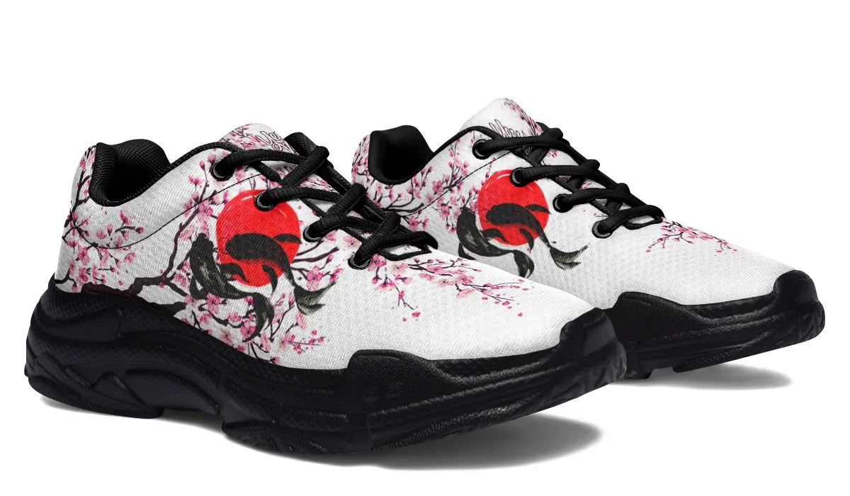 Glowing Koi And Cherry Blossom