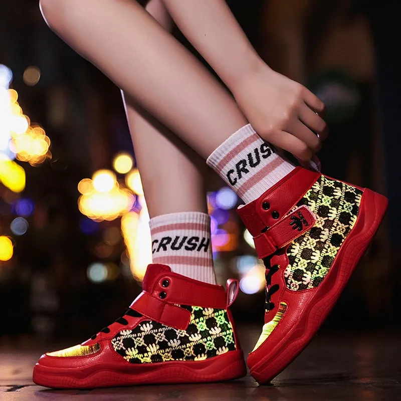 Glowing Sneakers USB Rechargeable Unisex Party Shoes