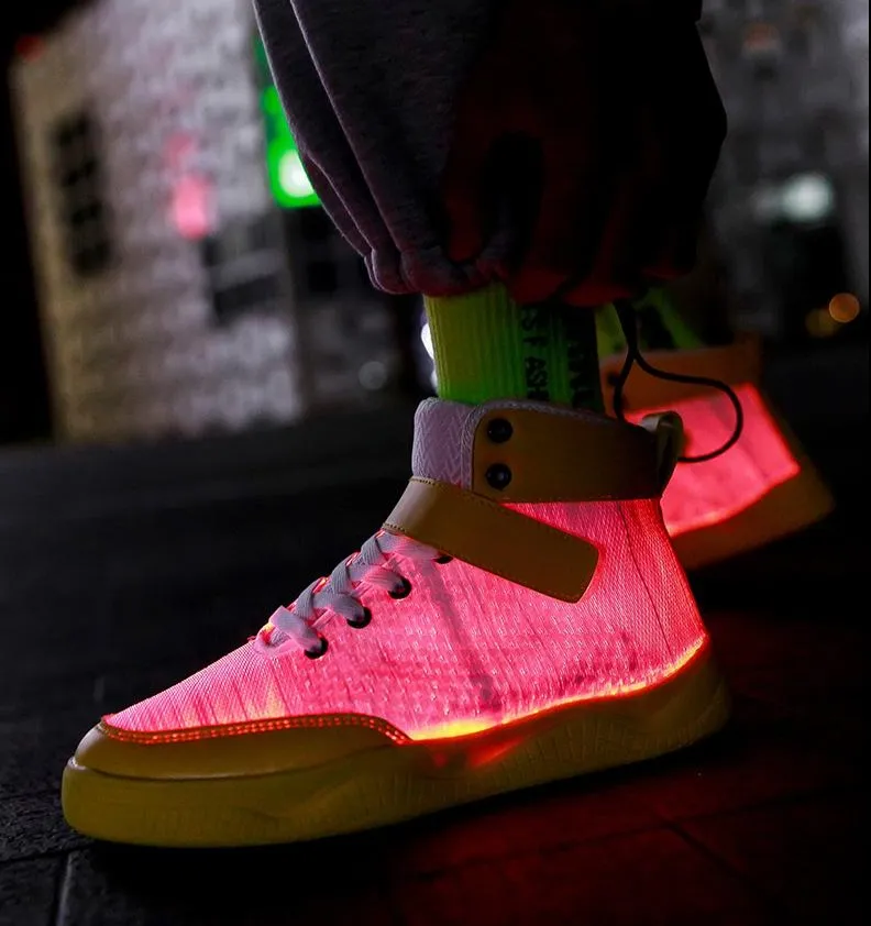 Glowing Sneakers USB Rechargeable Unisex Party Shoes
