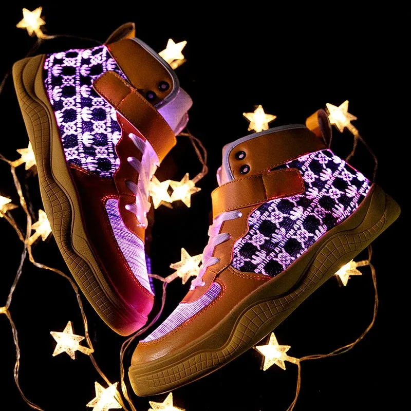 Glowing Sneakers USB Rechargeable Unisex Party Shoes
