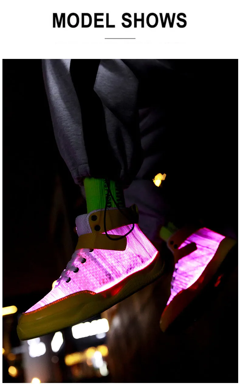 Glowing Sneakers USB Rechargeable Unisex Party Shoes