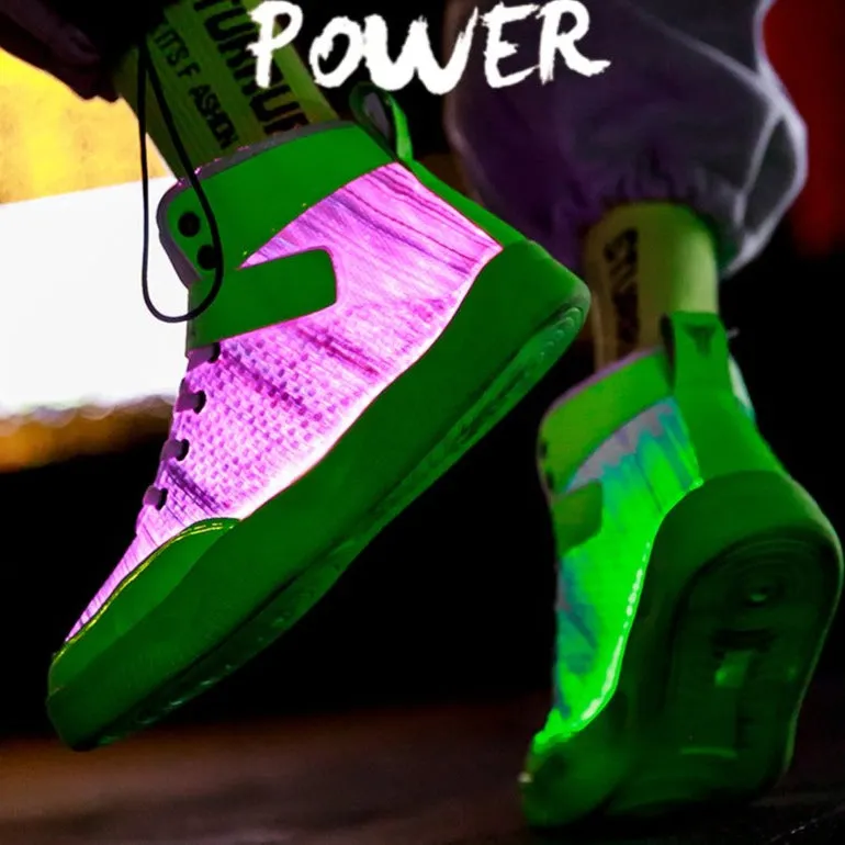 Glowing Sneakers USB Rechargeable Unisex Party Shoes