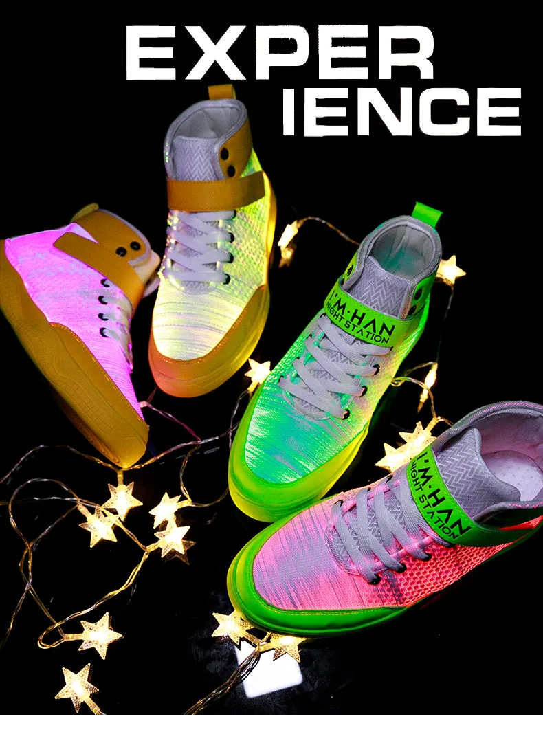 Glowing Sneakers USB Rechargeable Unisex Party Shoes