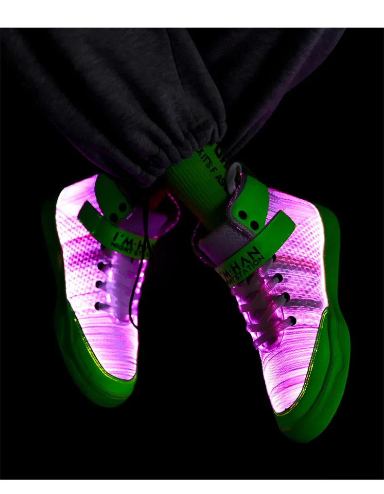 Glowing Sneakers USB Rechargeable Unisex Party Shoes