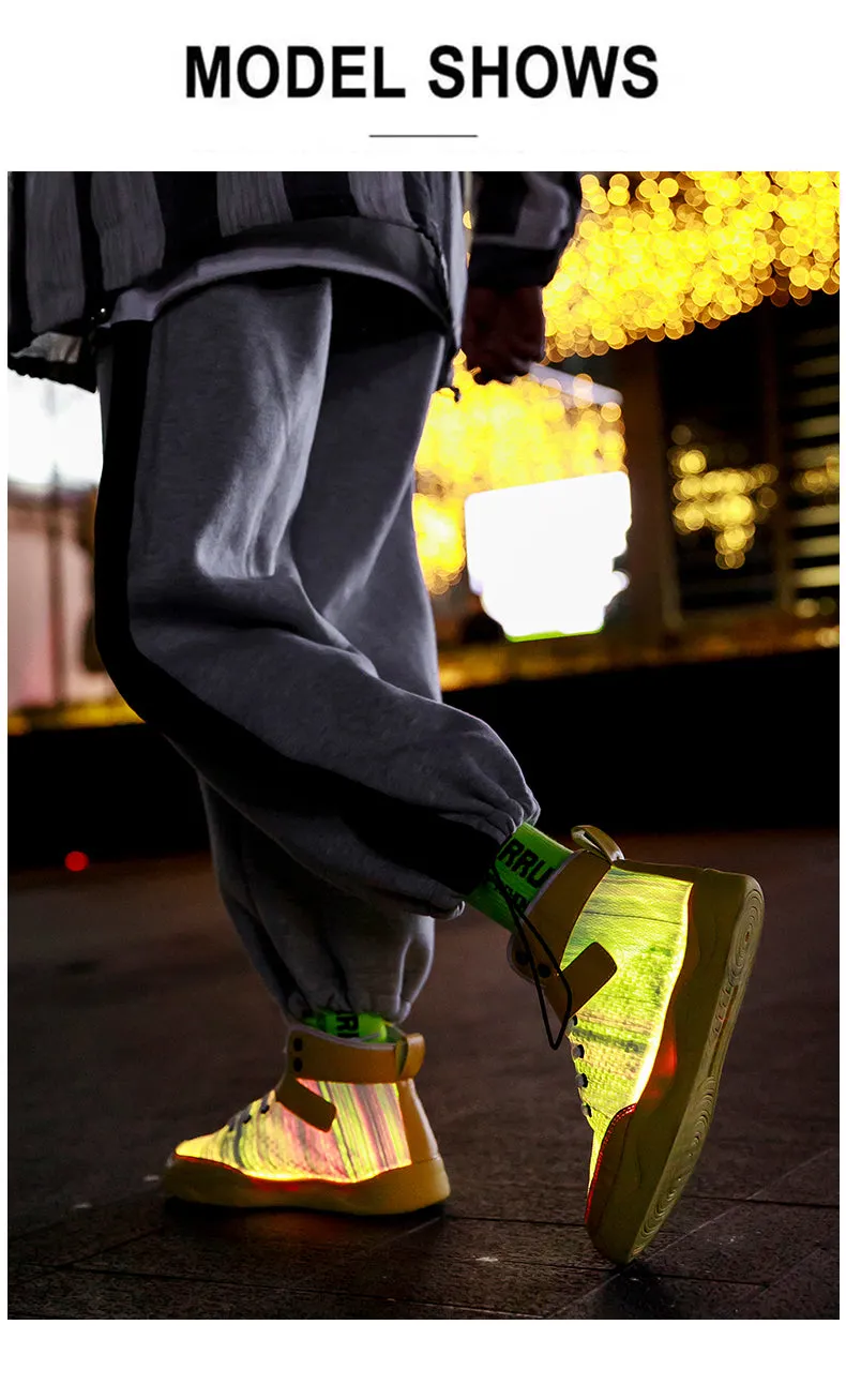Glowing Sneakers USB Rechargeable Unisex Party Shoes
