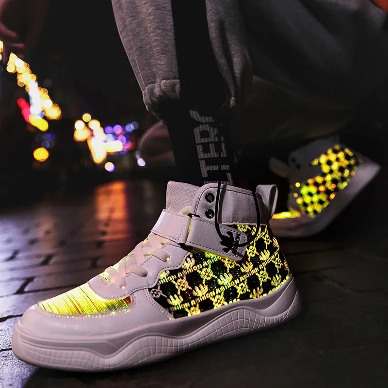 Glowing Sneakers USB Rechargeable Unisex Party Shoes