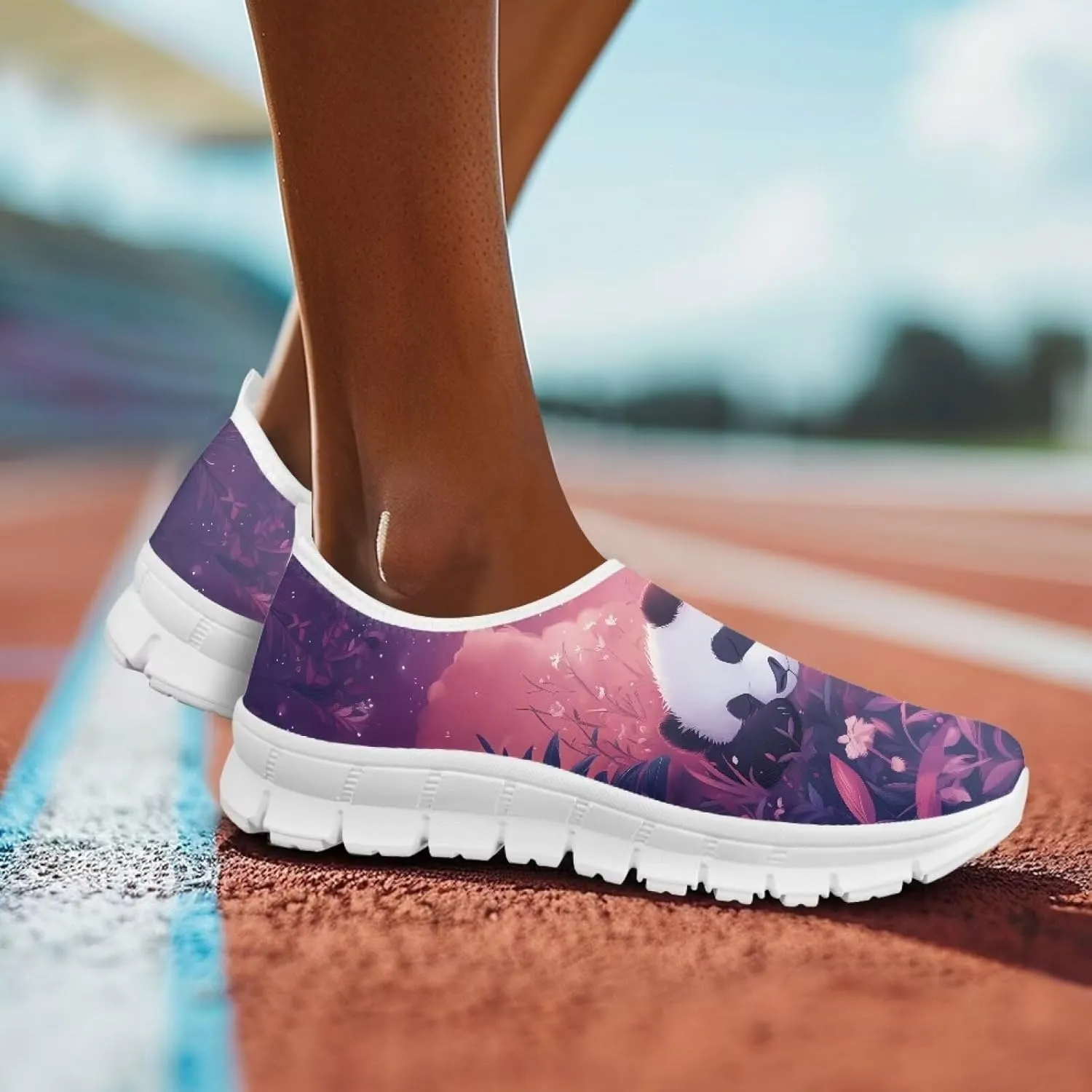 GOSTONG Womens Casual Sneakers Non Slip Soft Training Shoes Breathable Mesh Fall Indoor Outdoor Running Shoes White US 5-14