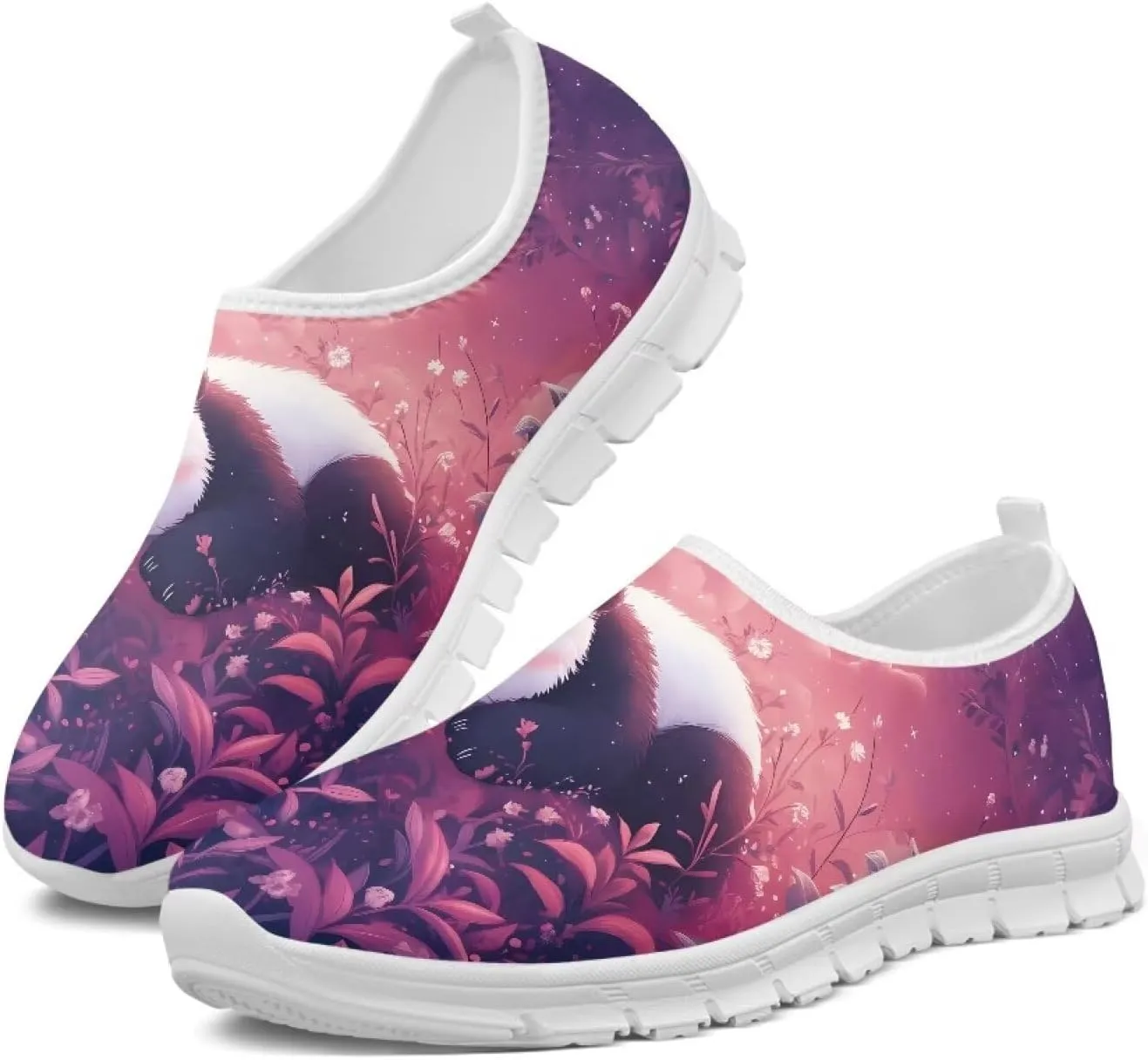 GOSTONG Womens Casual Sneakers Non Slip Soft Training Shoes Breathable Mesh Fall Indoor Outdoor Running Shoes White US 5-14