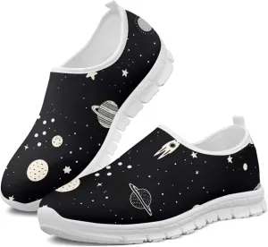 GOSTONG Womens Casual Sneakers Non Slip Soft Training Shoes Breathable Mesh Fall Indoor Outdoor Running Shoes White US 5-14
