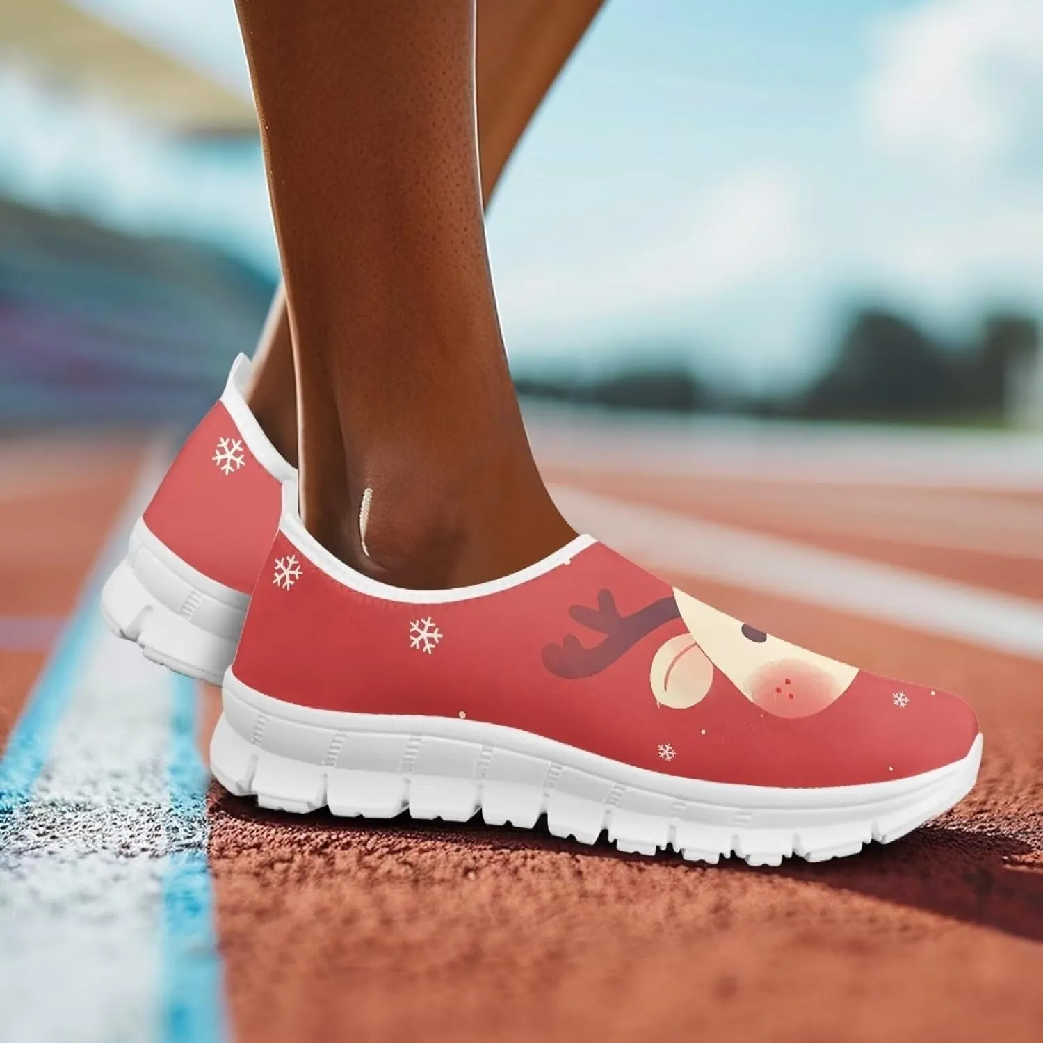GOSTONG Womens Casual Sneakers Non Slip Soft Training Shoes Breathable Mesh Fall Indoor Outdoor Running Shoes White US 5-14