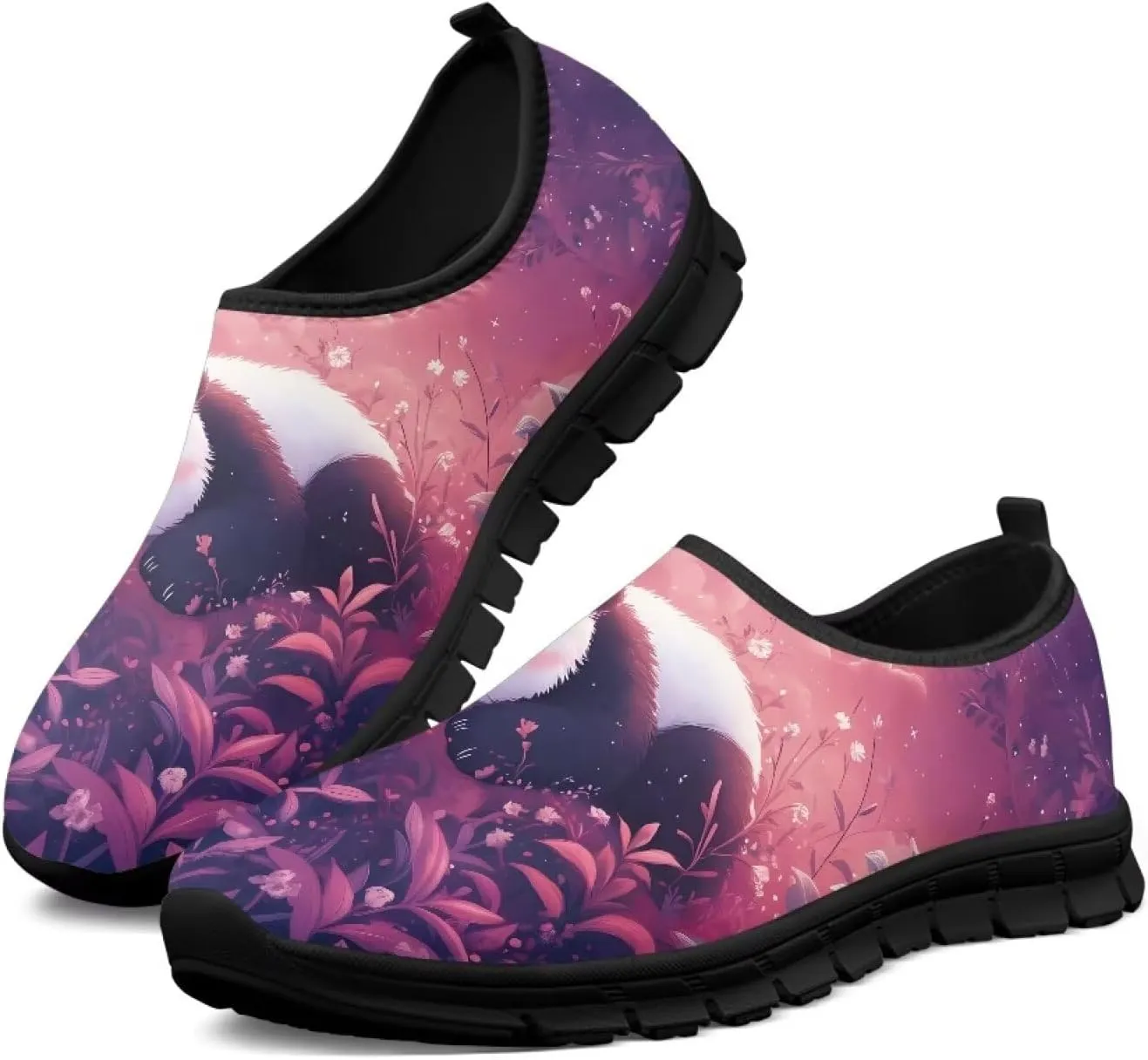 GOSTONG Womens Sneakers Breathable Mesh Soft Sole Comfort Walking Shoes Non Slip Outdoor Athletic Running Shoes Black US 5-14