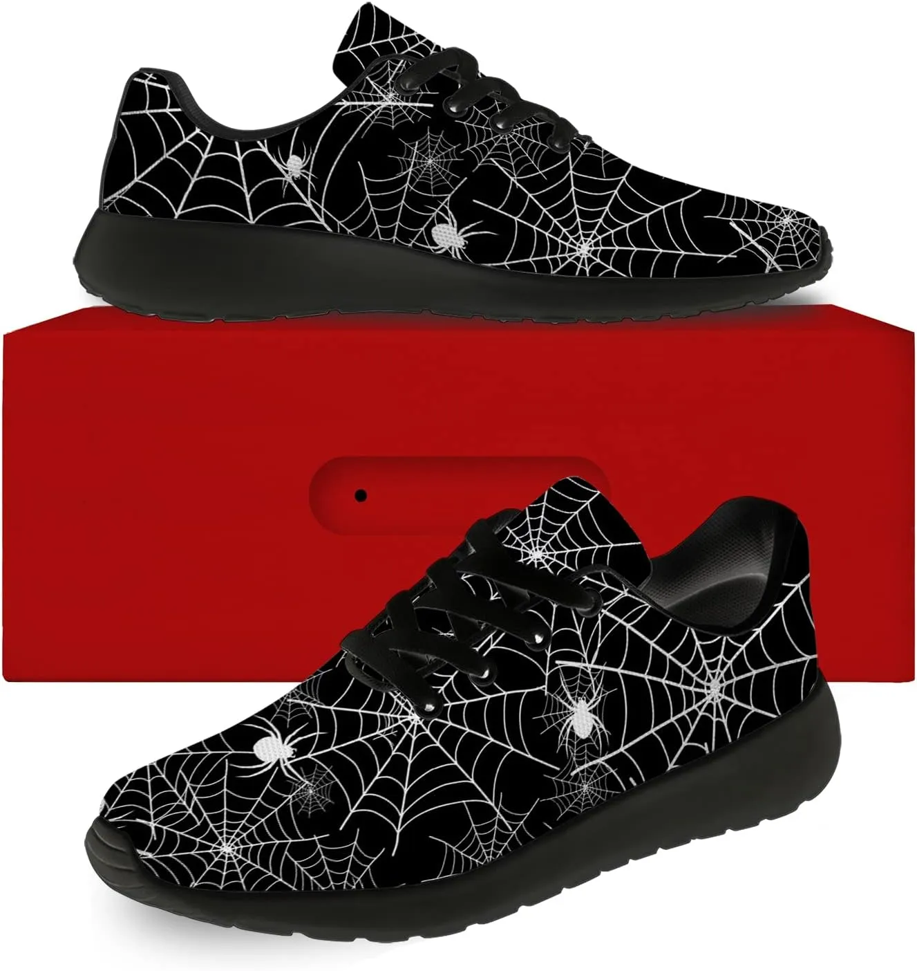 Halloween Shoes for Women Men Running Shoes Walking Tennis Sneakers Pumpkin Ghost Bat Shoes Gifts for Boy Girl