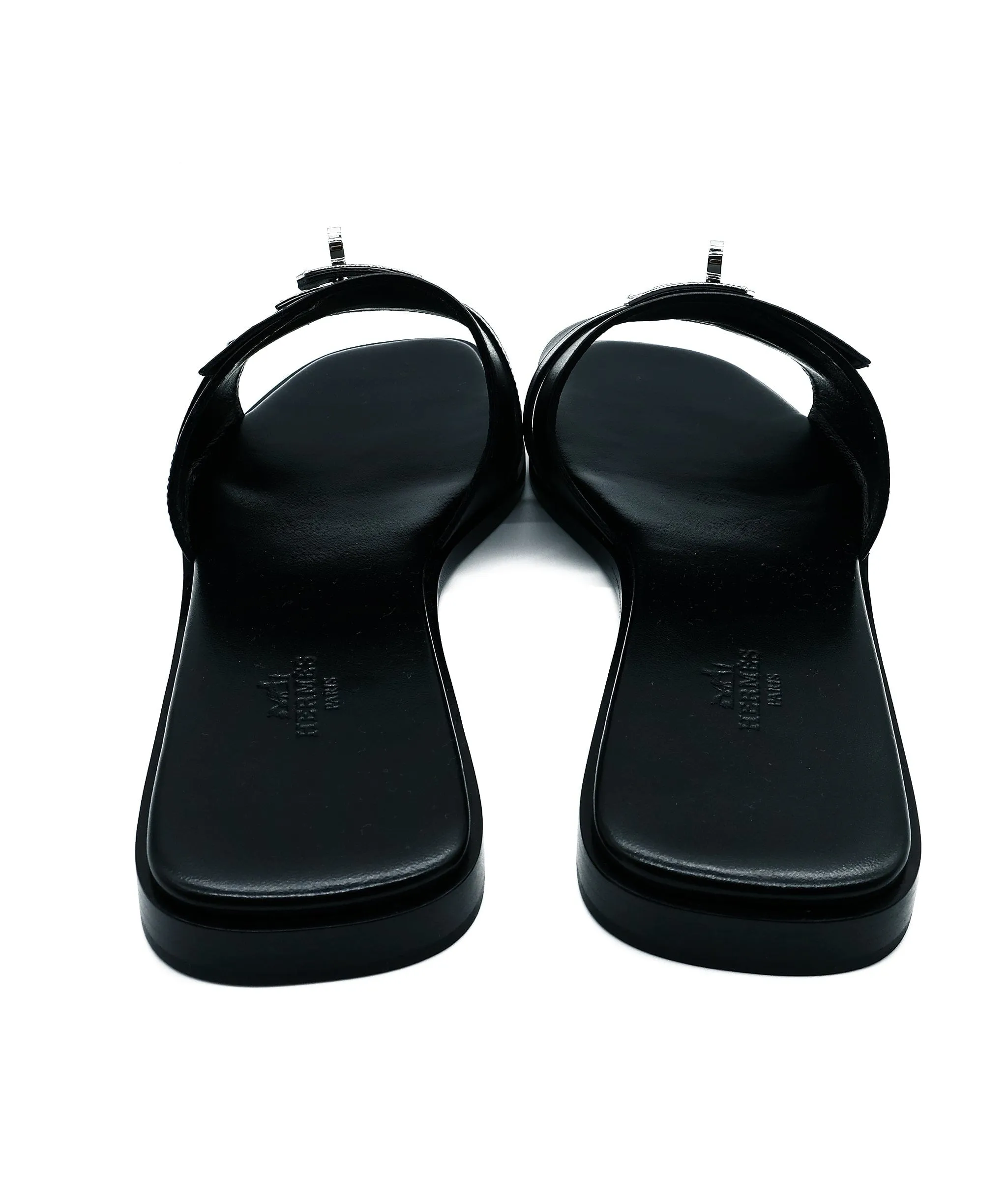 Hermes Kelly Lock Sandals Black 42 REC1179