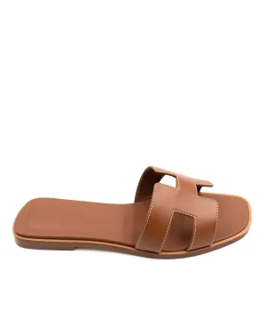 Hermes orans sandals in gold with swift leather AVC1006