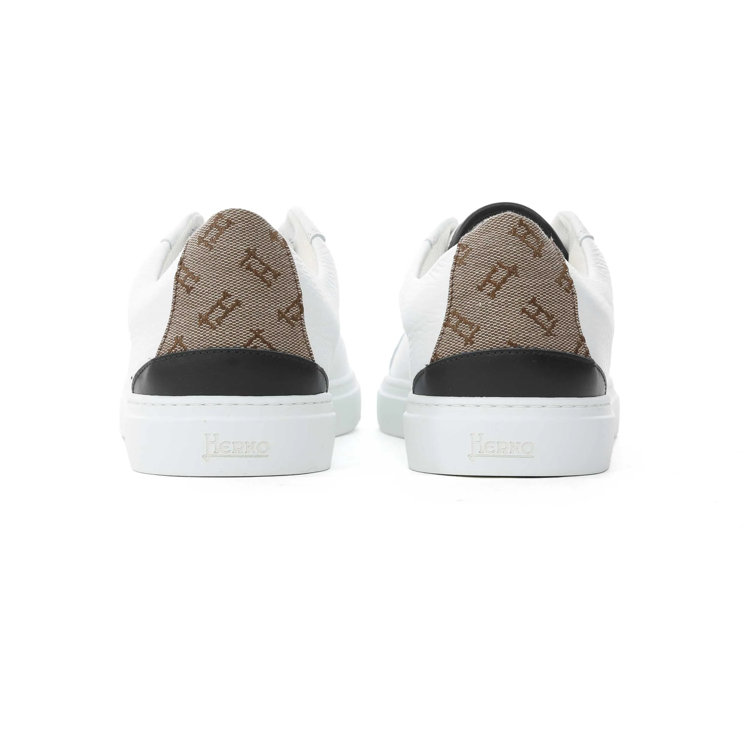 Herno Sneaker Pelle Martellata Con M Trainer in White
