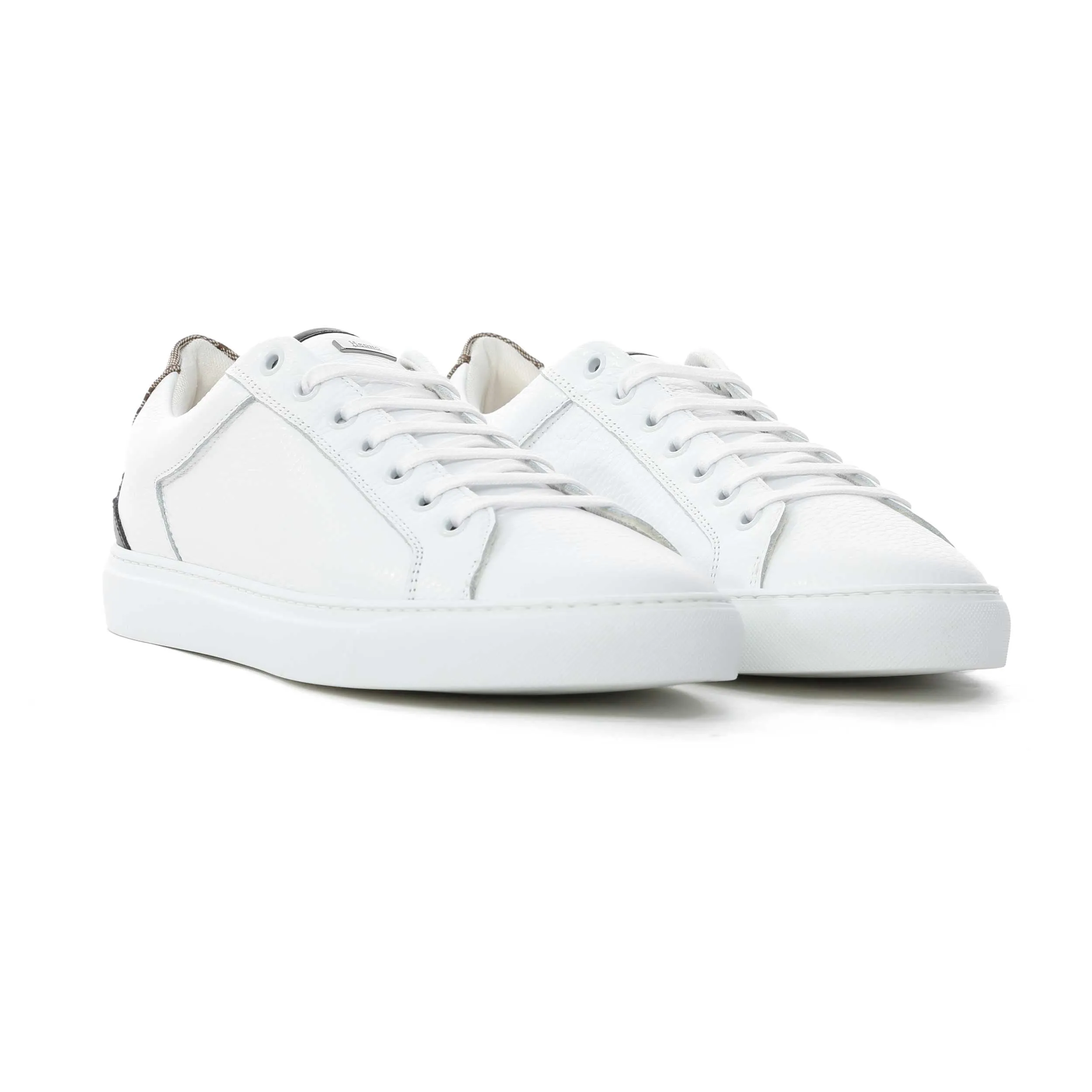 Herno Sneaker Pelle Martellata Con M Trainer in White