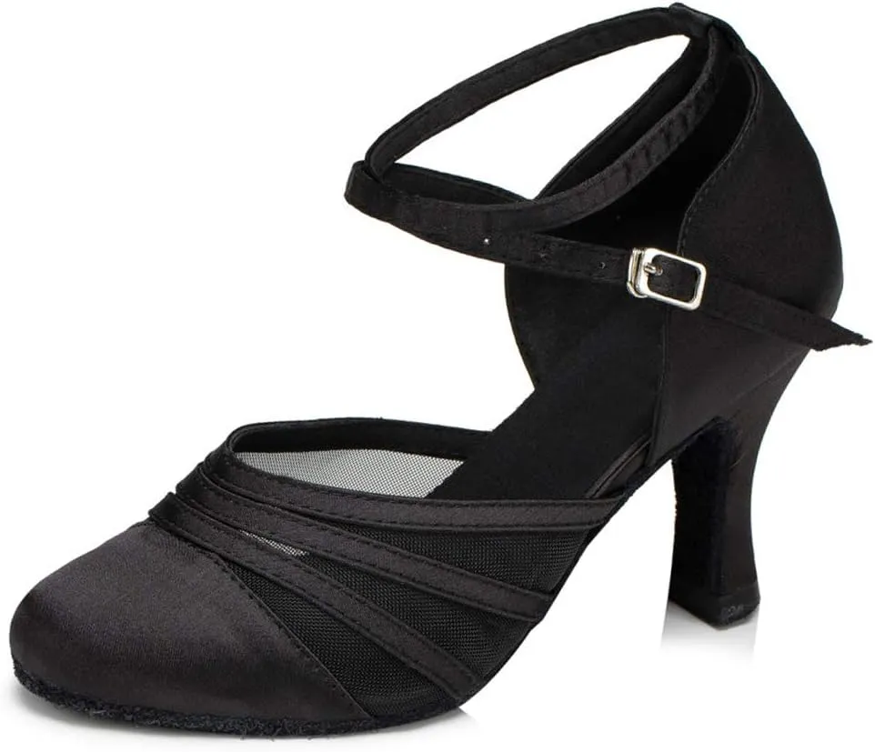 HROYL Womens Closed Toe Latin Salsa Ballroom Dance Shoes,Model 516/117/189
