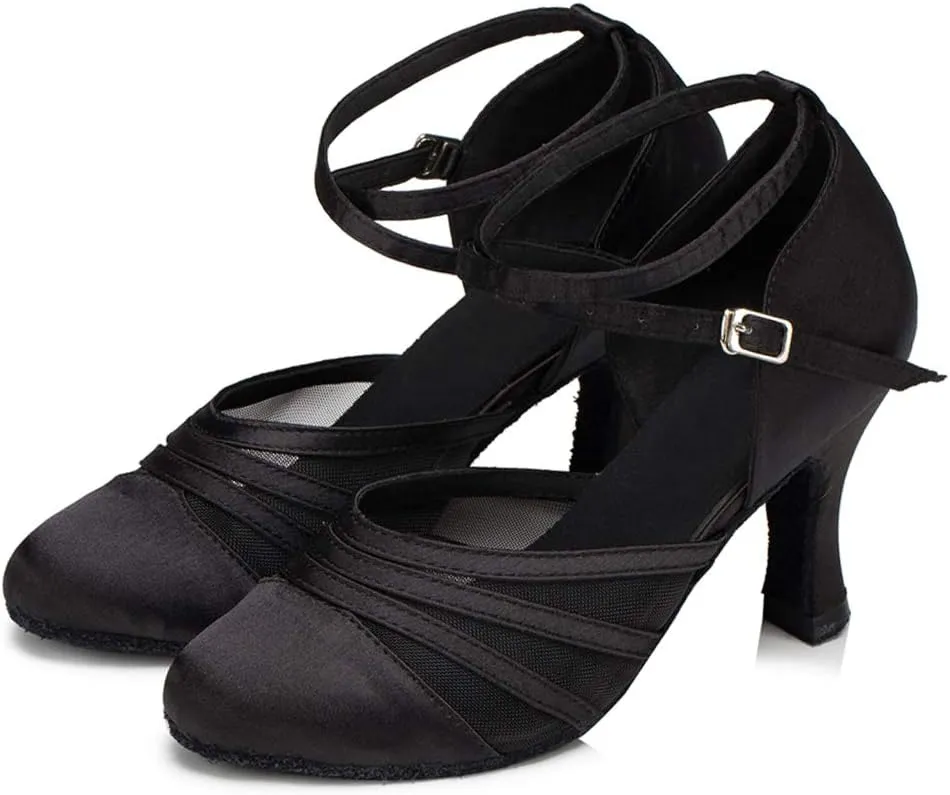 HROYL Womens Closed Toe Latin Salsa Ballroom Dance Shoes,Model 516/117/189