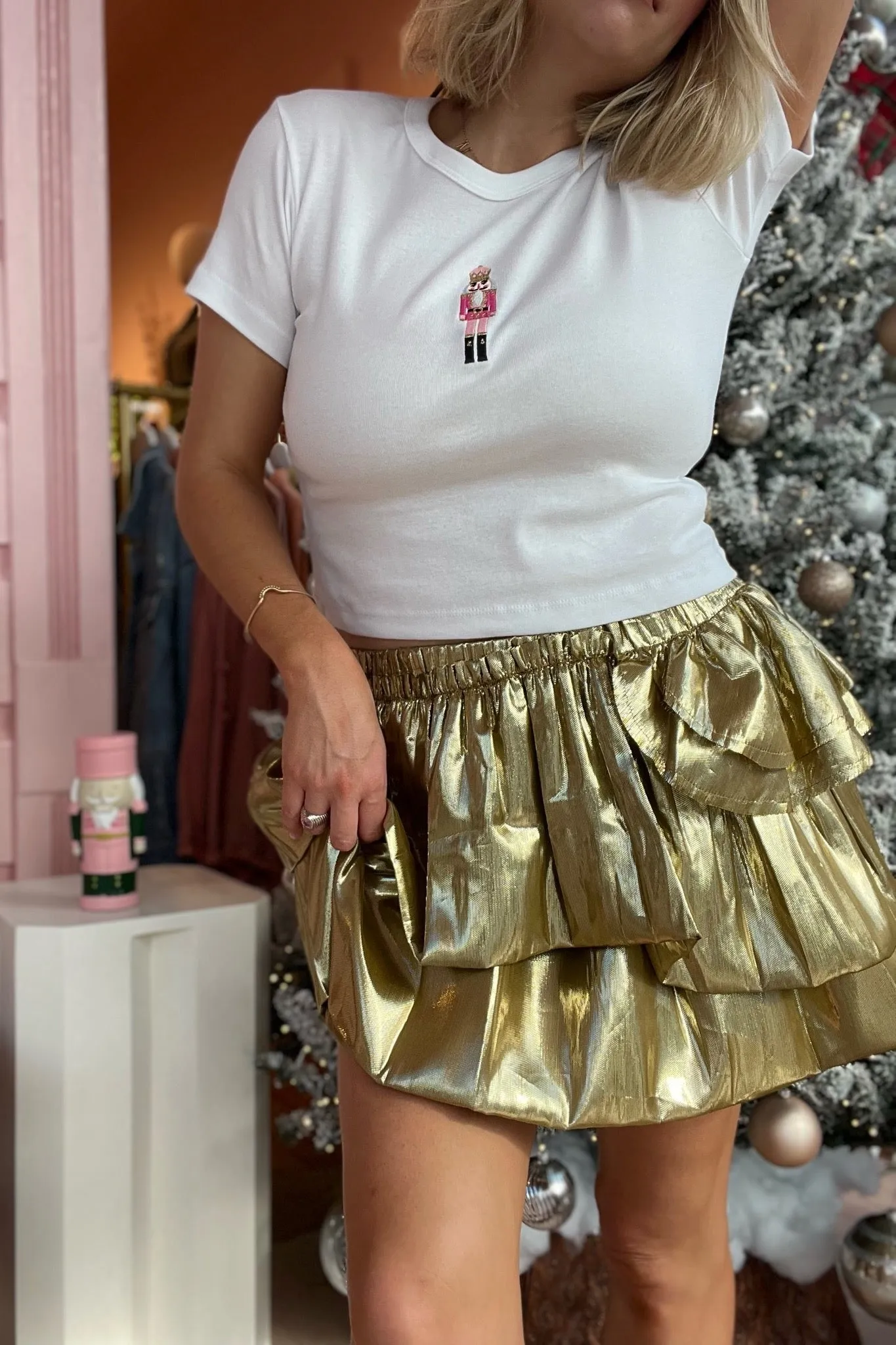 It's the Little Things Ribbed Baby Tee ~ Nutcracker