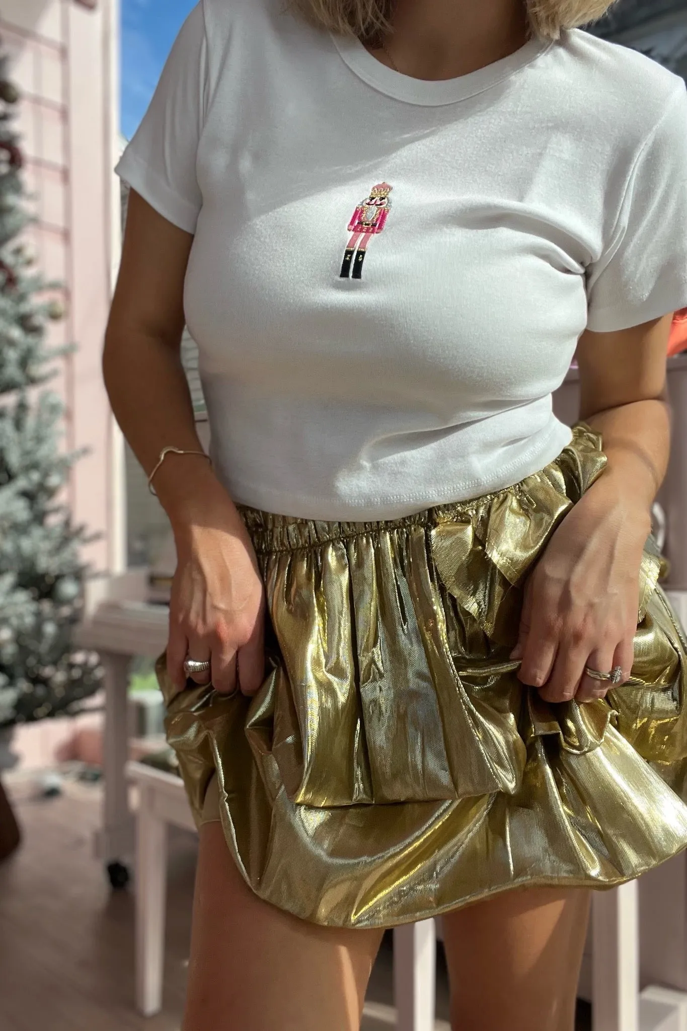 It's the Little Things Ribbed Baby Tee ~ Nutcracker