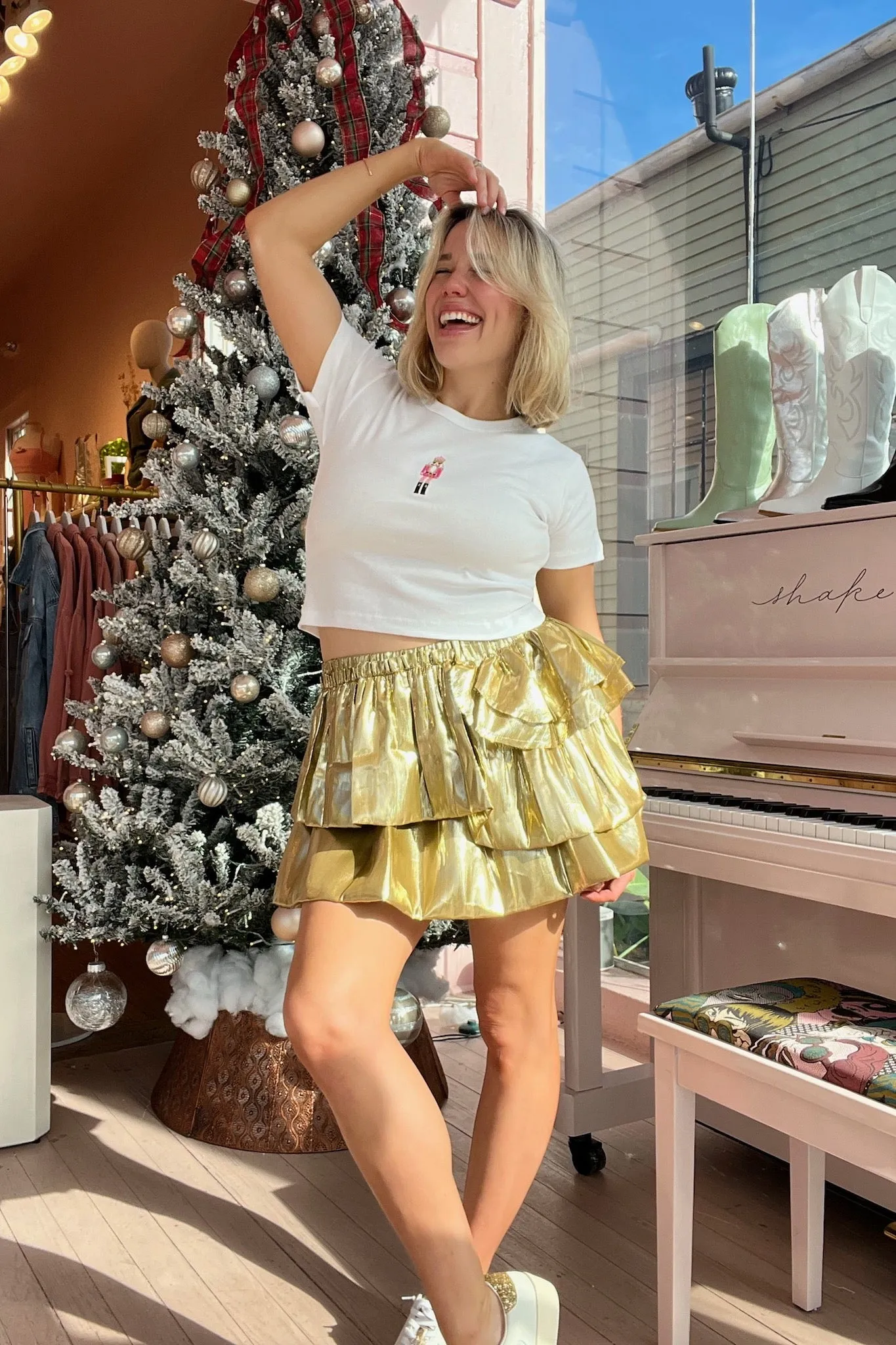It's the Little Things Ribbed Baby Tee ~ Nutcracker