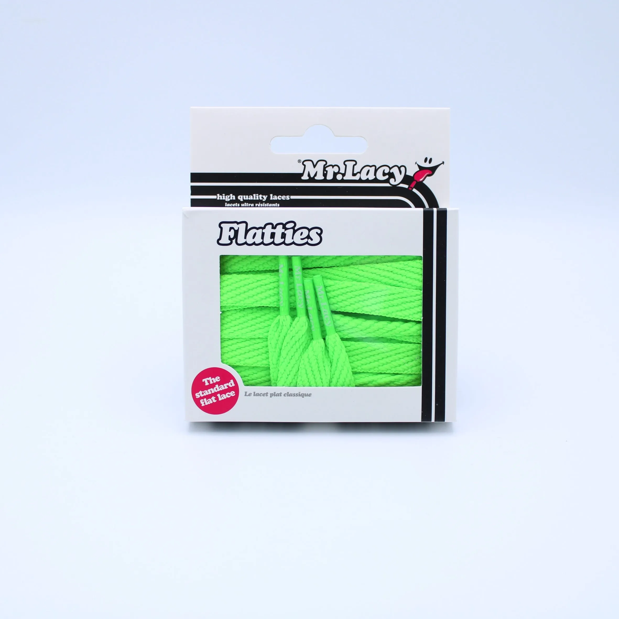 Junior Flatties Shoelaces · Neon Green
