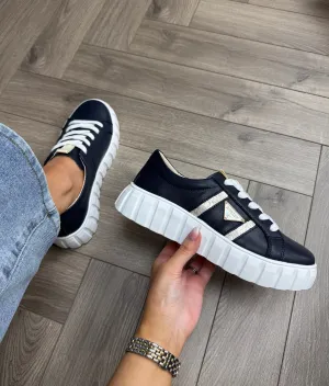 Kate Appleby ‘Adwell’ Lace Up Trainer - Sapphire (K57)