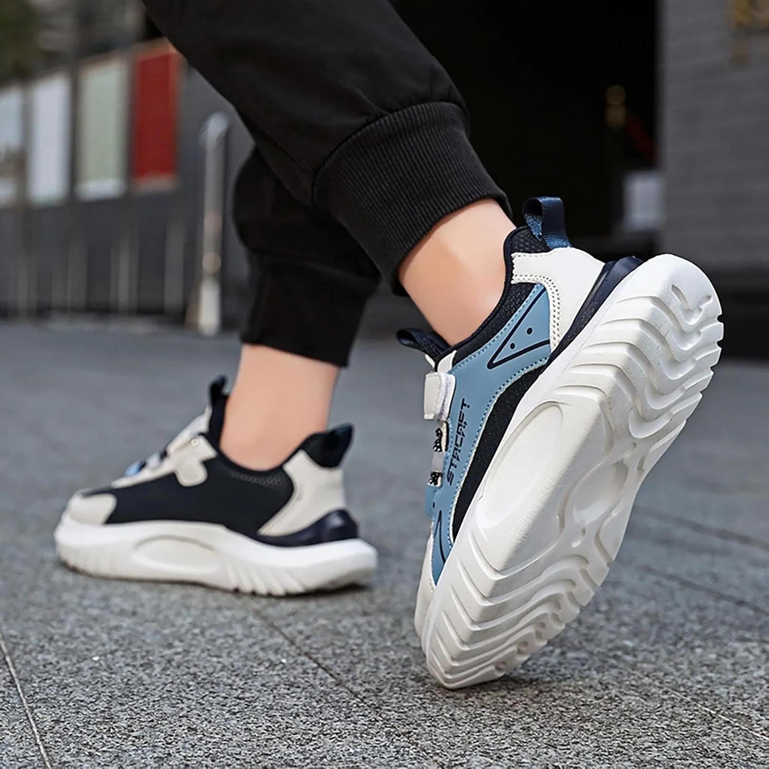 Kids Breathable Hiking Sneakers Toddler Boys Girls Athletic Casual Running Lace-Up Breathable School Trainers Shoes