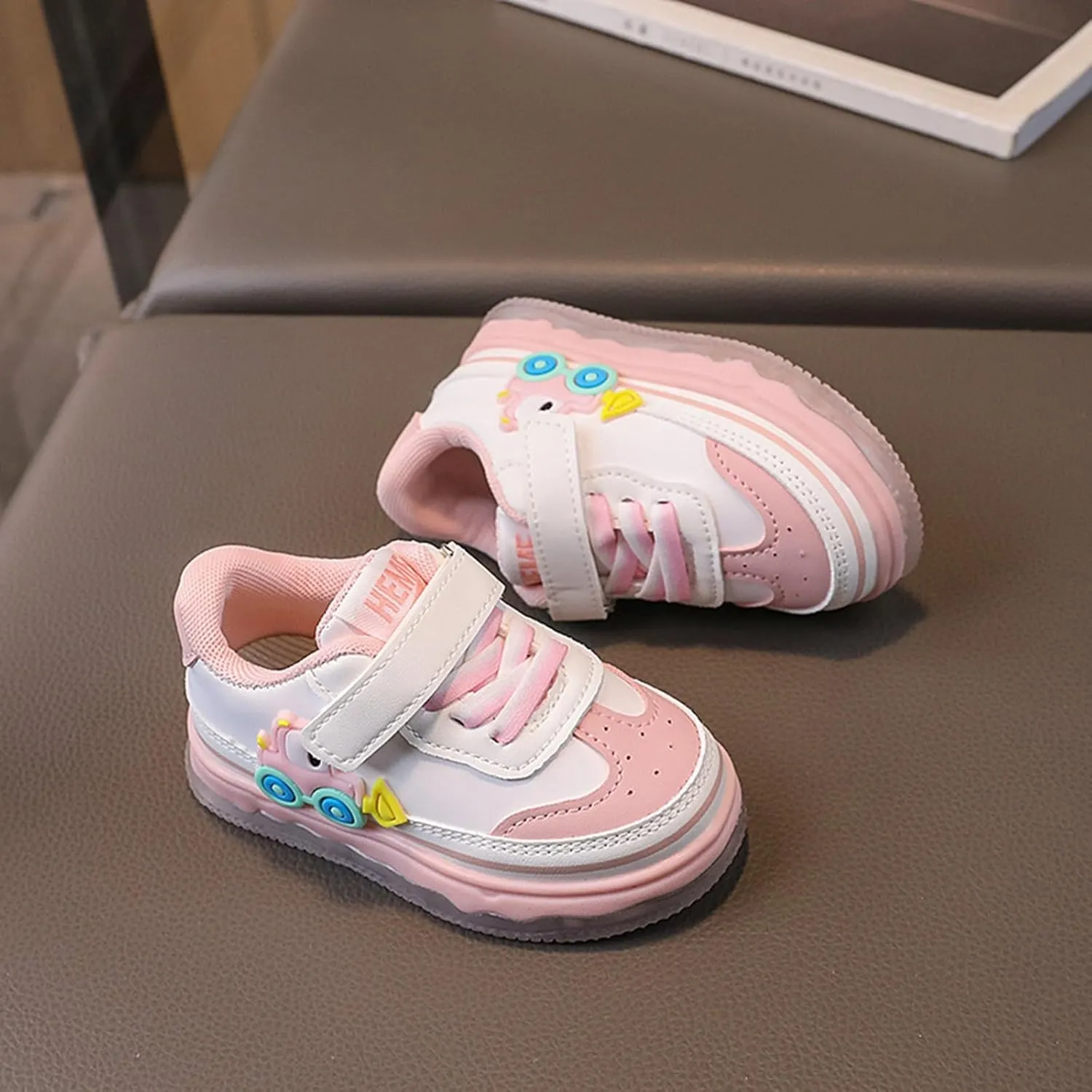 Kids Light Up Flashing Sneaker Athletic Running Shoes Lace-Up Slip-on Sneakers for Boy Girl Kids Glowing Trainer