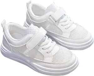 Kids Slip On Walking Shoes for Boys Girls Mesh Hollow Lightweight Breathable Wide Toe Sneakers Athletic Shews for Girls