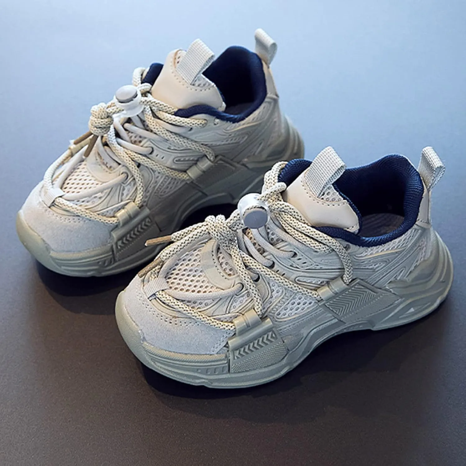 Kids Sneakers Fashion Tennis Shoes Lightweight Comfortable Lace-up Non Slip Breathable Casual Walking Sport Shoes