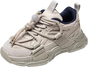 Kids Sneakers Fashion Tennis Shoes Lightweight Comfortable Lace-up Non Slip Breathable Casual Walking Sport Shoes