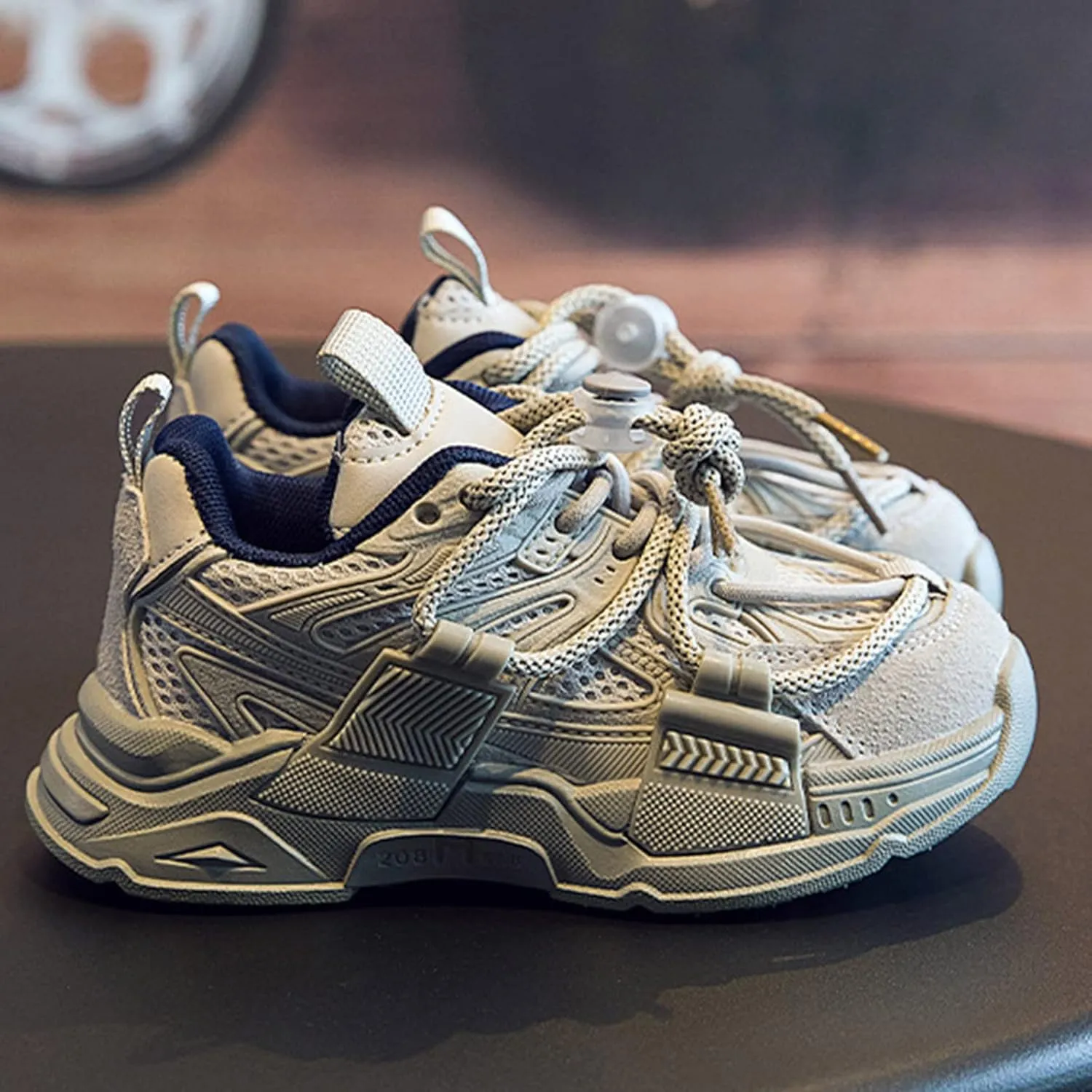 Kids Sneakers Fashion Tennis Shoes Lightweight Comfortable Lace-up Non Slip Breathable Casual Walking Sport Shoes