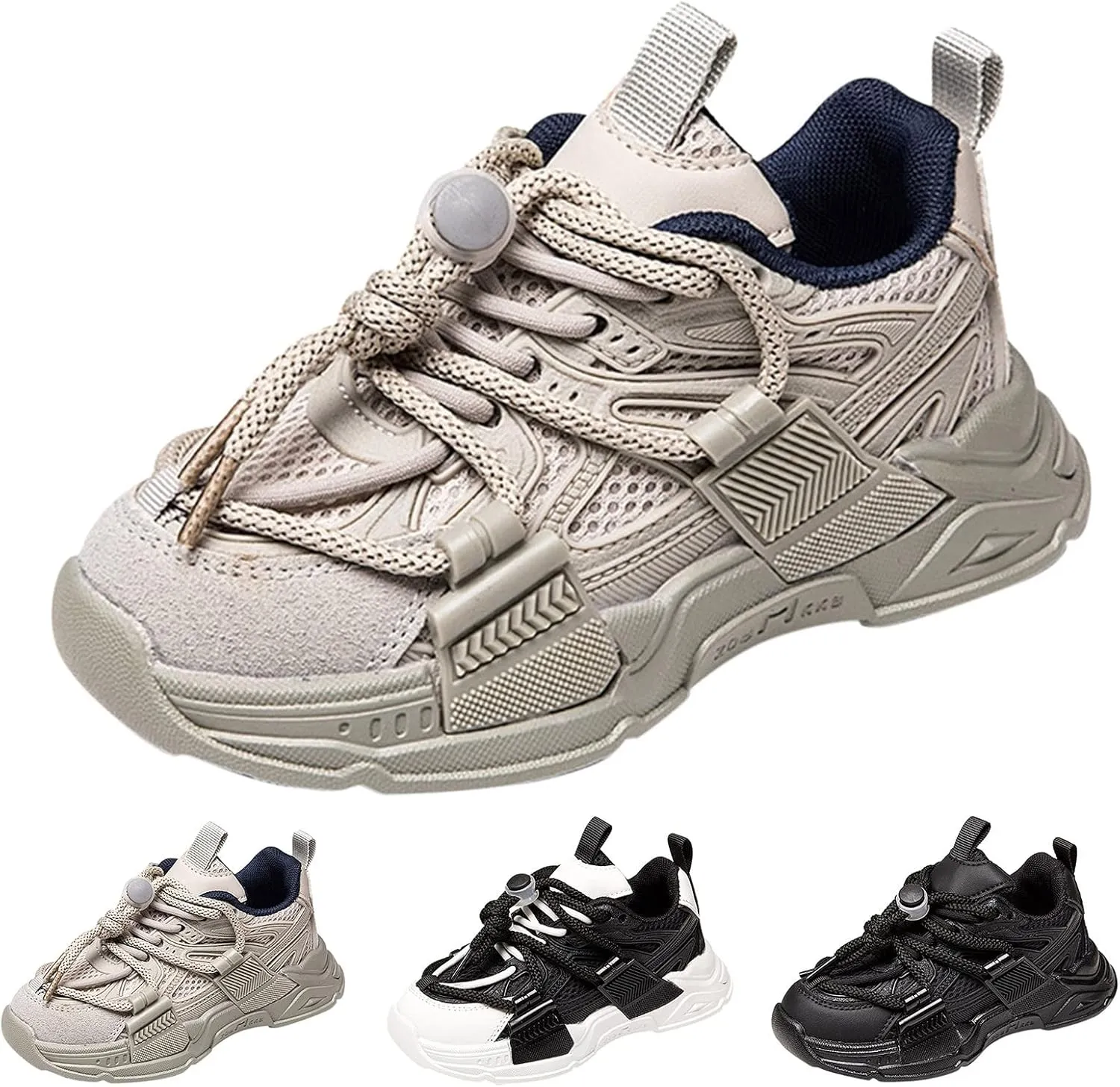 Kids Sneakers Fashion Tennis Shoes Lightweight Comfortable Lace-up Non Slip Breathable Casual Walking Sport Shoes