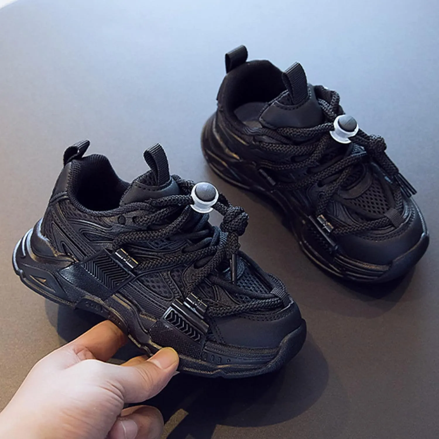Kids Sneakers Fashion Tennis Shoes Lightweight Comfortable Lace-up Non Slip Breathable Casual Walking Sport Shoes