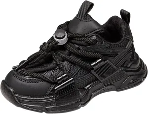 Kids Sneakers Fashion Tennis Shoes Lightweight Comfortable Lace-up Non Slip Breathable Casual Walking Sport Shoes