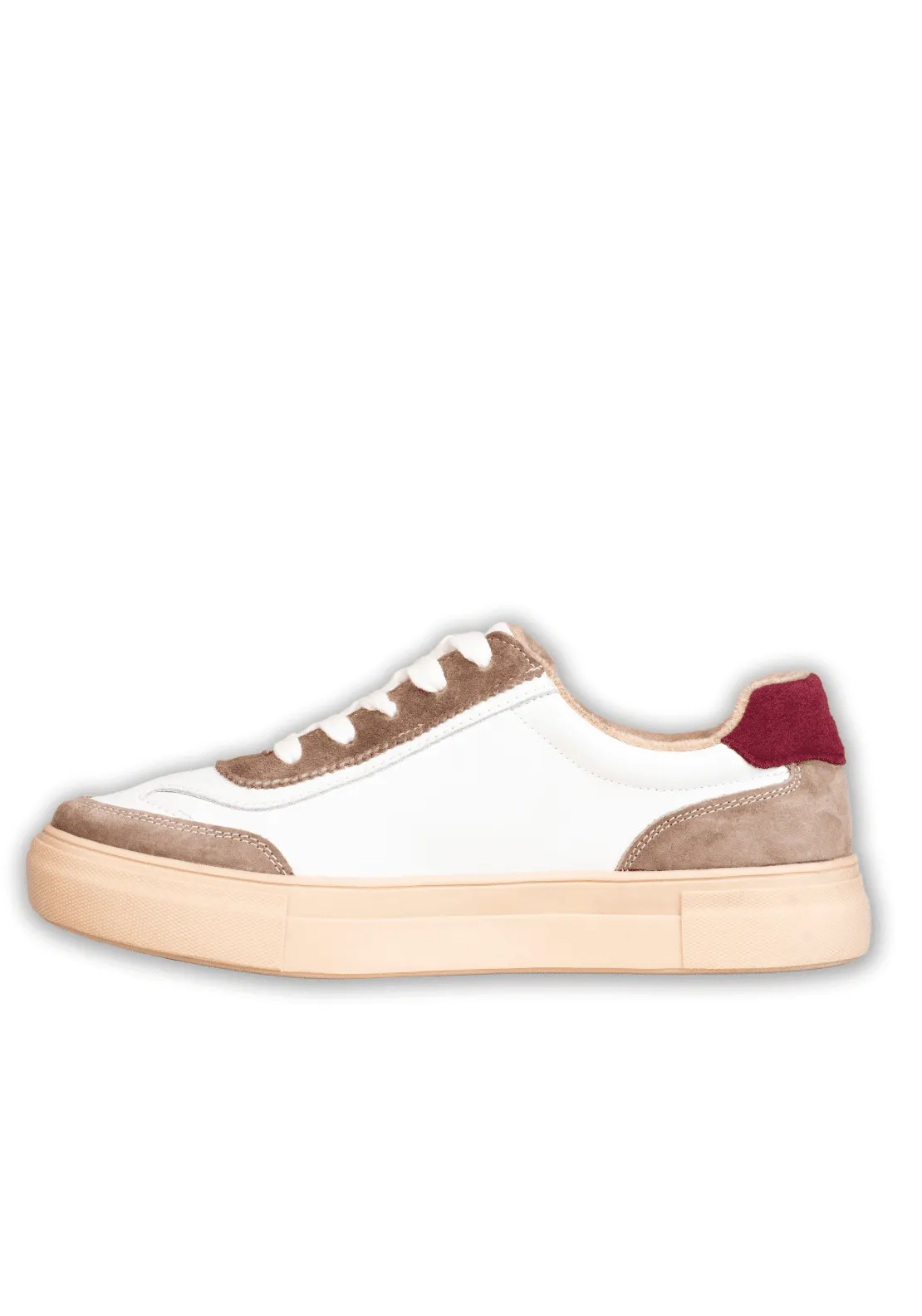 Leather Upper V Trainer - Winter White Burg V