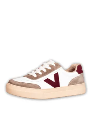 Leather Upper V Trainer - Winter White Burg V