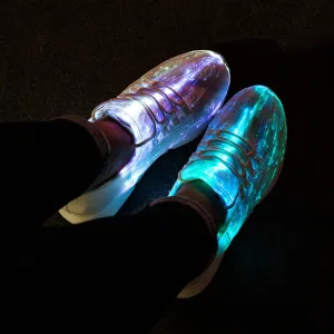 Led Fiber USB Recharge glowing Sneakers
