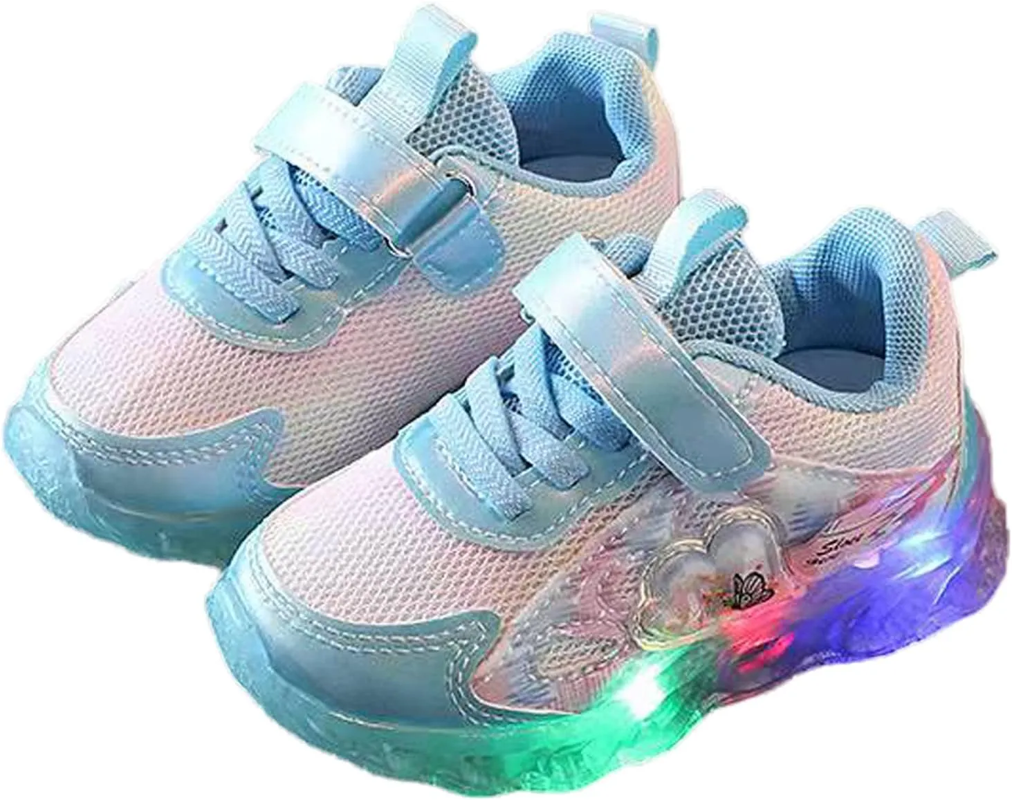 Light Up Shoes for Girls, Toddler Cute Fashion Flashing Running Athletic Sneakers Kids Cute Glowing Sports Shoes