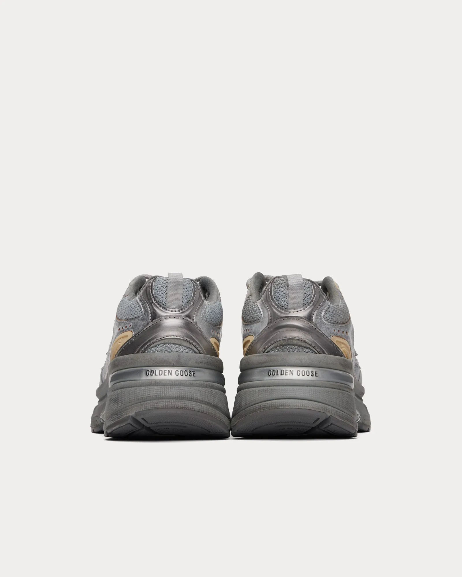 Lightstar Leather & Mesh Silver Low Top Sneakers