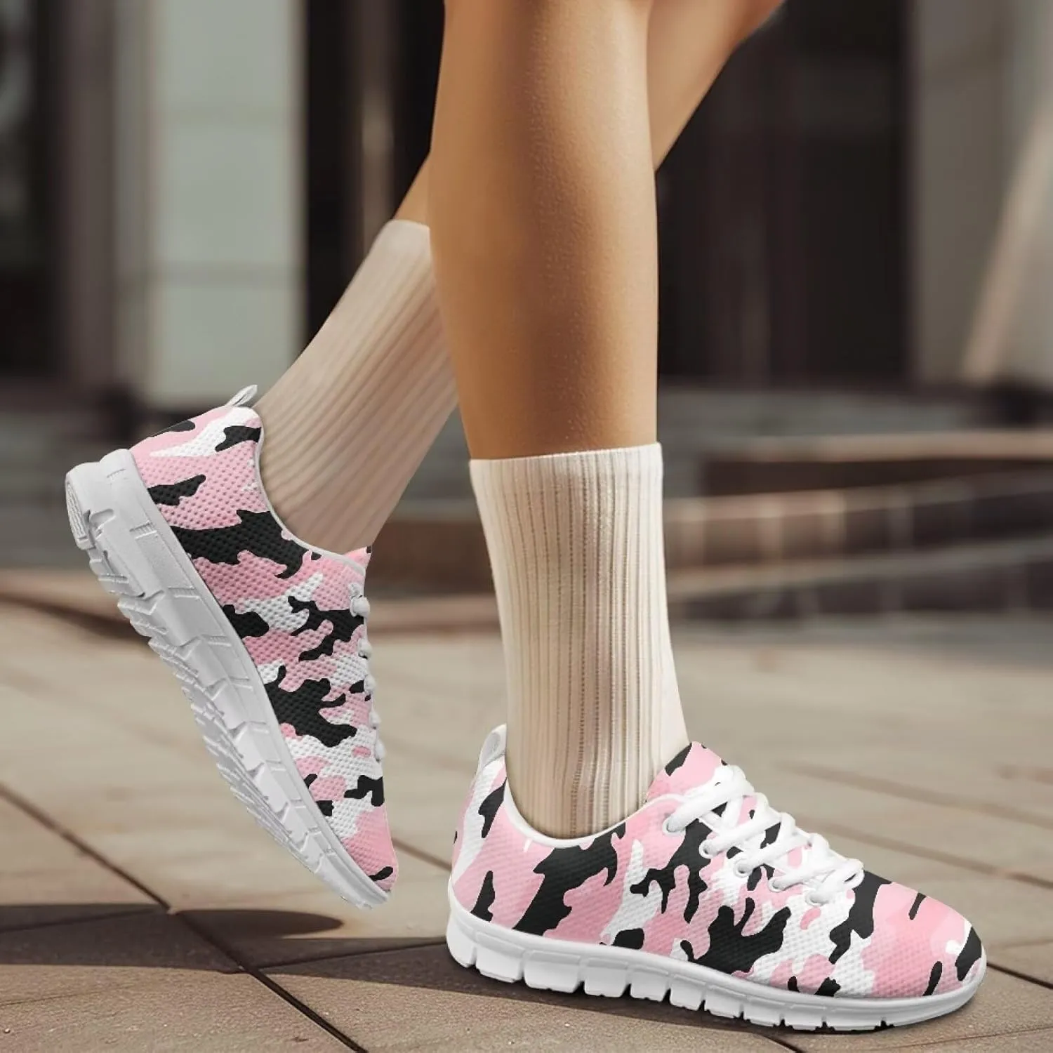 Lightweight Walking Sneakers Women Road Running Tennis Workout Athletic Shoes Non-Slip Breathable Work Shoes for Women Sneakers US 5-12