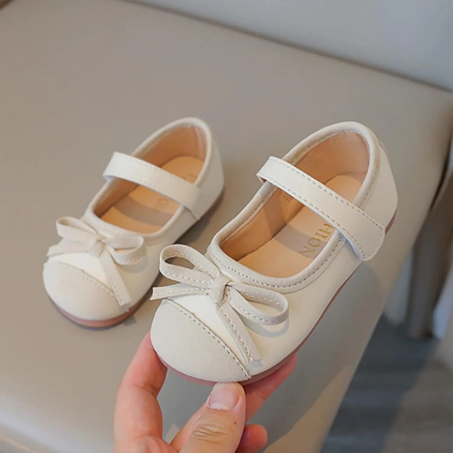 Mary Jane Flat for Toddler Girls Little-Kids Glittery Dress Princess Wedding Ballet Shoes Soft Strap Ballerina