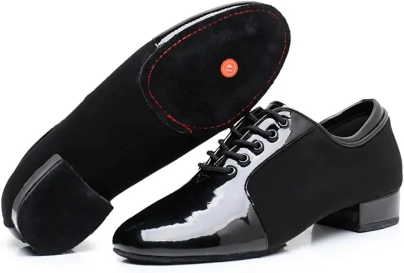 Men's Latin Dance Shoes Modern Dance Shoes 2.5cm Heels Male Oxford Fabric Latin Shoes Breathable Soft Social Ballroom Dance Footwear