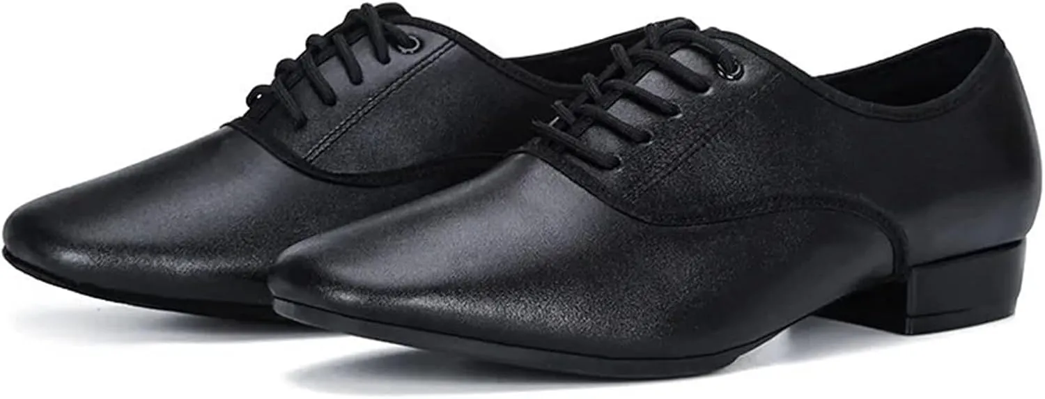 Men's Latin Dance Shoes Modern Dance Shoes Men Ballroom Dancing Soft Rubber Sole Suede Sole Optional Large Size Male Jazz Latin Shoes Tango(Rubber sole,40)